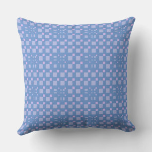 Mazipoodles 3D Square Grid Dusty Blue Lilac Kissen