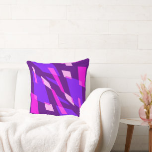 Mazipoodles Abstraction Perspektive Violett Pink Kissen