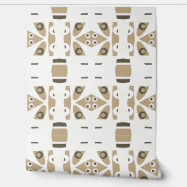 Mazipoodles Abstrakt Leapfrog Sepia Tapete