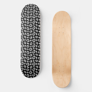 Mazipoodles Abstrakt Teardrops - Schwarz-weiß Skateboard
