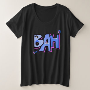 Mazipoodles Bah Humbug 3D Blue Pink Große Größe T-Shirt