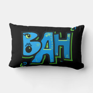Mazipoodles Bah Humbug Liebe Green Blue Black Lendenkissen