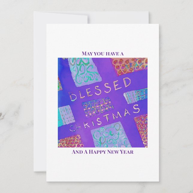 MAZIPOODLES Blessed Christmas  Feiertagskarte (Vorderseite)