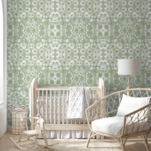 Mazipoodles Botanischer Garten - Dusty Mint Green Tapete