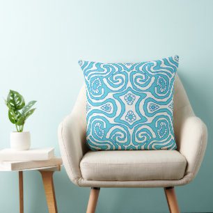 Mazipoodles Crazy Maze - Blue White Kissen