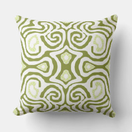 Mazipoodles Crazy Maze - Olive White Green Kissen