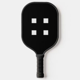 Mazipoodles Four Squares- Black White  Pickleball Schläger