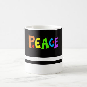 MAZIPOODLES Frieden Regenbogen 2 Kaffeetasse
