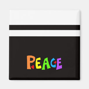 MAZIPOODLES Frieden Regenbogen 3 Magnet