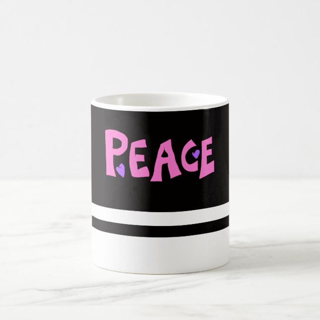 MAZIPOODLES Frieden Rosa 2 Kaffeetasse (Mittel)