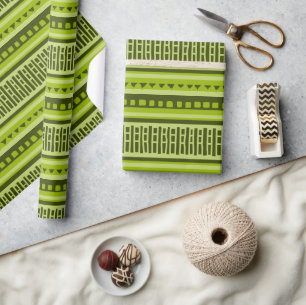 MAZIPOODLES Gestreiftes Rippen Strickmuster 004 B Geschenkpapier