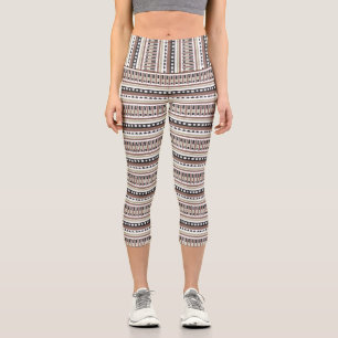 MAZIPOODLES Gestreiftes Rippen Strickmuster 174 Capri Leggings