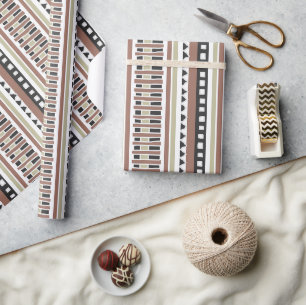 MAZIPOODLES Gestreiftes Rippen Strickmuster 188 B Geschenkpapier