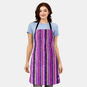 MAZIPOODLES Gestreiftes Rippen Strickmuster 194 B Schürze