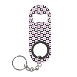 Mazipoodles Herz Abstraktion Rosa 2 Mini Flaschenöffner