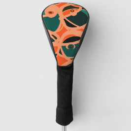 MAZIPOODLES I Spy Eye Orange Teal Black Golf Headcover