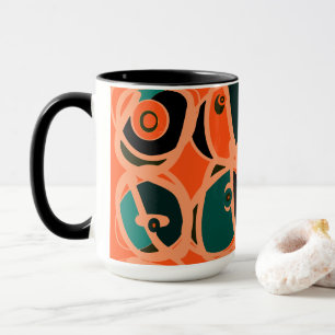 MAZIPOODLES Ich spioniere Auge Orange Türkis Schwa Tasse