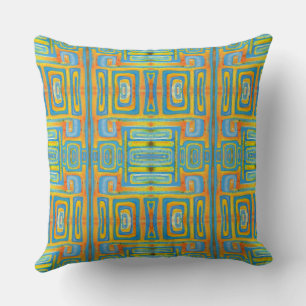 Mazipoodles im Loop Orange Aquamarin Kissen