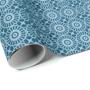 Mazipoodles Kaleidoscope S. Enteneier Dunkel Aquam Geschenkpapier