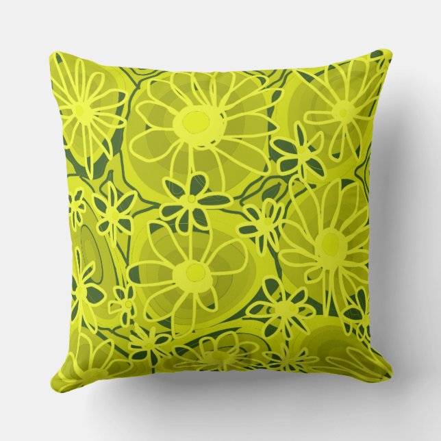 Mazipoodles Liebe Blume - Limettengrün Kissen (Rückseite)