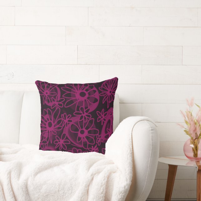 Mazipoodles Liebe Blume - Schwarzweiß Kissen (Liege)