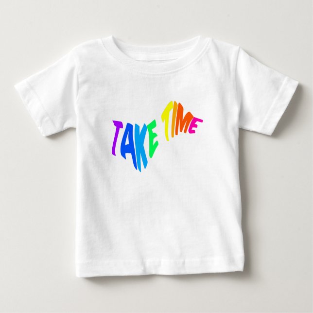 Mazipoodles Nehmen Sie Zeit 2 - Regenbogenwelle Baby T-shirt (Vorderseite)