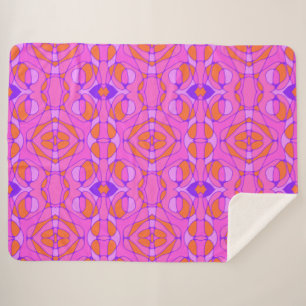 Mazipoodles Neuro Art Pink Orange Lila Sherpadecke