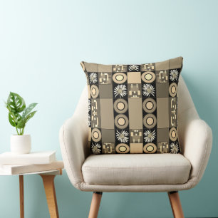 Mazipoodles Patchwork Quilt 2 Sepia Kissen