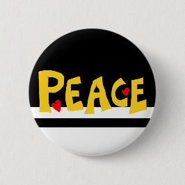 MAZIPOODLES Peace Yellow Button