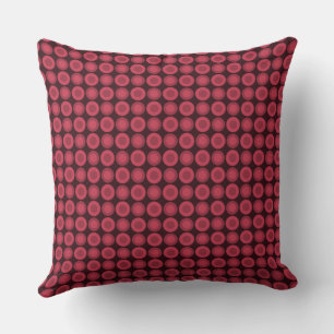 Mazipoodles Polka Dot Donuts - Dusty Red Berry Kissen