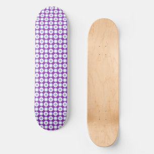 Mazipoodles Polka Dot Donuts - Lila Lavendel Skateboard