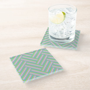 MAZIPOODLES Streifen Spaghetti 54 Herringbone Glasuntersetzer