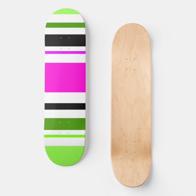 MAZIPOODLES Stripes Spaghetti 153 Skateboard (Vorderseite)