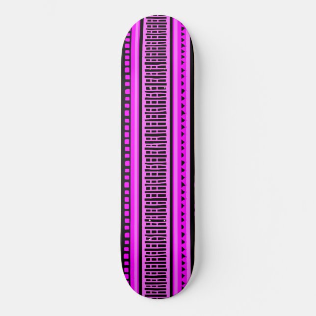 MAZIPOODLES Strippengeflechtmuster 001 B Skateboard (Vorderseite)