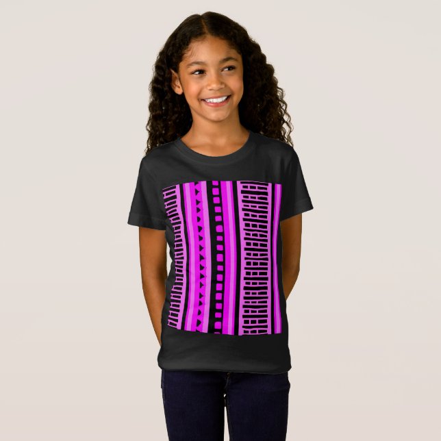 MAZIPOODLES Strippengeflechtmuster 001 B T-Shirt (Vorne ganz)