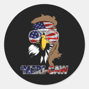 Mb35 Mullet Eagle meri-caw 4. Juli unabhängig Runder Aufkleber