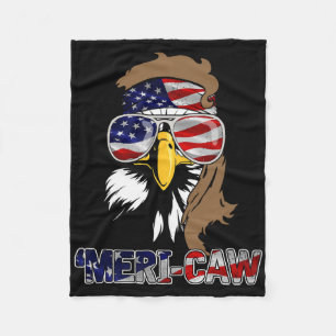 Mb35 Mullet Eagle meri-caw 4. Juli Unabhängigkeit Fleecedecke