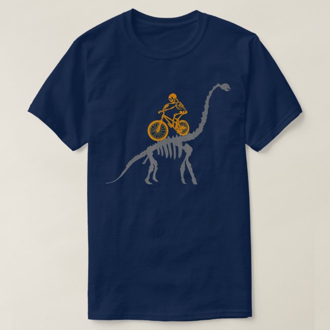 MB DINOSAUR SKELEON Dino Mountainbike BMX Fahrrad T-Shirt (Design vorne)