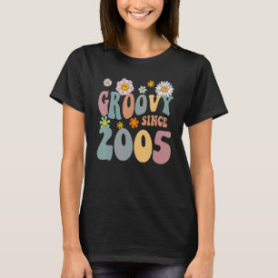 Mb Groovy Seit 2005 Retro Hippie Blume 17. Geburts T-Shirt