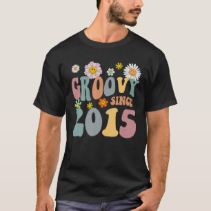 Mb Groovy Seit 2015 Retro Hippie Blume 7. Geburtst T-Shirt