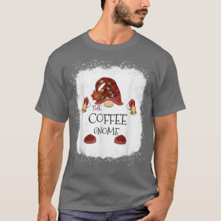 mb Kaffee Gnome Buffalo Kariertes Weihnachtslicht T-Shirt