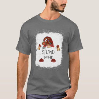 Mb Stupid Gnome Buffalo Kariertes Weihnachtslicht T-Shirt