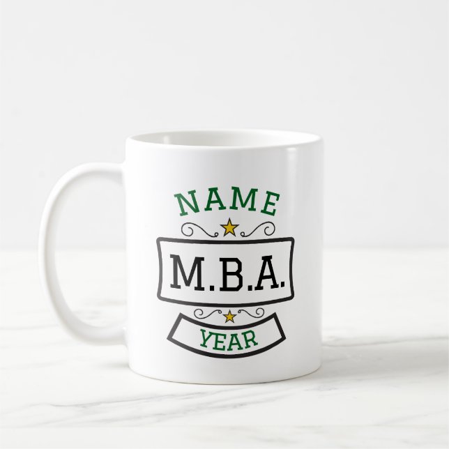 MBA-Abschluss-Geschenk für personalisierte Mug Kaffeetasse (Links)