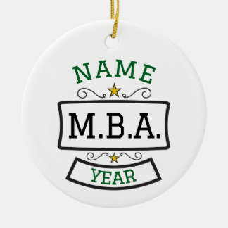 MBA-Abschluss - Personalisiertes Geschenk Keramik Ornament