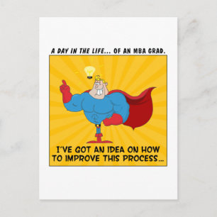 MBA-Absolvent kennen die Antworten zu allen Ankündigungspostkarte