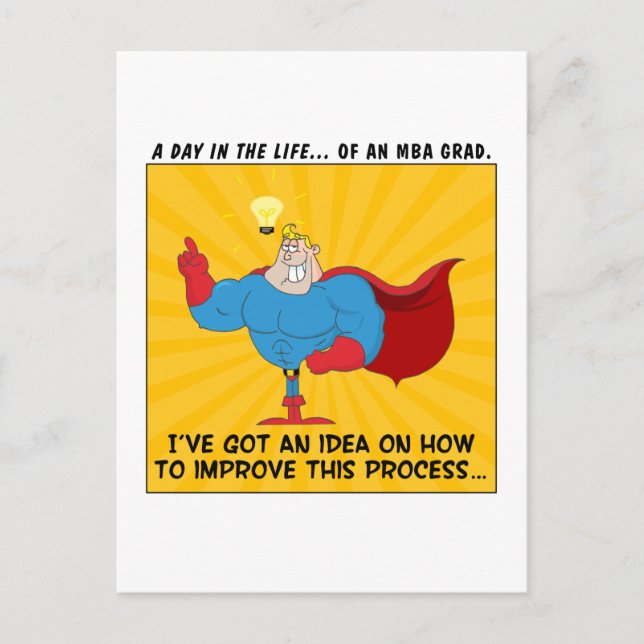 MBA-Absolventen kennen die Antworten auf alle Prob Ankündigungspostkarte (Vorderseite)
