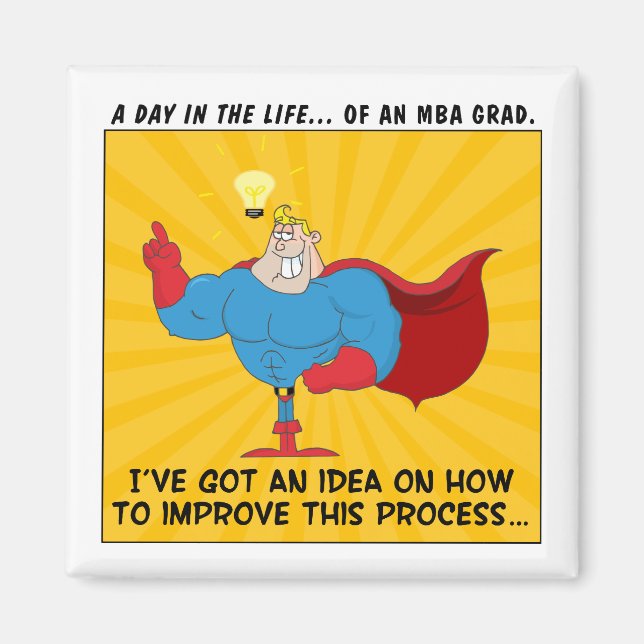 MBA-Absolventen kennen die Antworten auf alle Prob Magnet (Vorne)