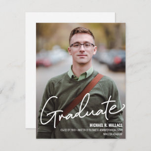 MBA Business Graduate Custom Foto Name Ankündigung