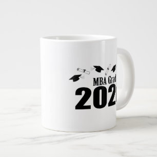 MBA Grad 2020 Karten und Diplome (schwarz Jumbo-Tasse