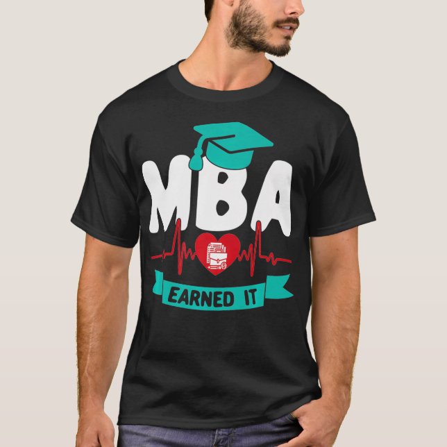 MBA Master of Business Administration Heartbeat EM T-Shirt (Vorderseite)